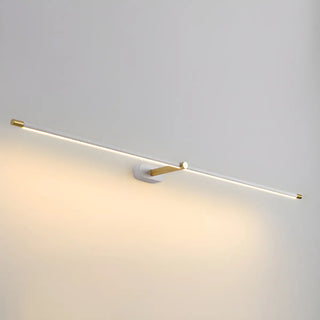 Bathroom Minimalist Gold Linear Metal Vanity Light Zawala Image - 9