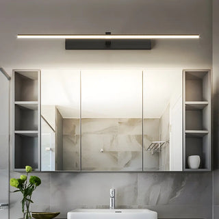 Bathroom Minimalist LED Strip Metal Wall Vanity Light Zawala Image - 1