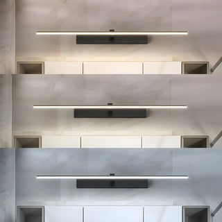 Bathroom Minimalist LED Strip Metal Wall Vanity Light Zawala Image - 14