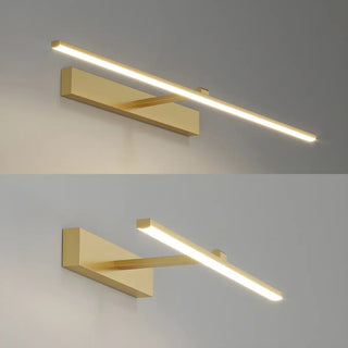 Bathroom Minimalist LED Strip Metal Wall Vanity Light Zawala Image - 16
