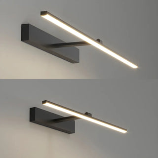 Bathroom Minimalist LED Strip Metal Wall Vanity Light Zawala Image - 17