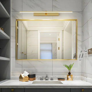 Bathroom Minimalist LED Strip Metal Wall Vanity Light Zawala Image - 2