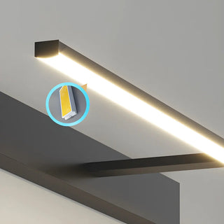 Bathroom Minimalist LED Strip Metal Wall Vanity Light Zawala Image - 24