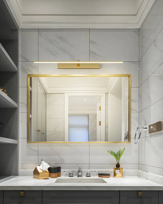 Bathroom Minimalist LED Strip Metal Wall Vanity Light Zawala Image - 26