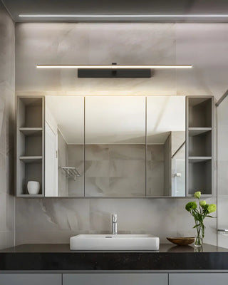 Bathroom Minimalist LED Strip Metal Wall Vanity Light Zawala Image - 27
