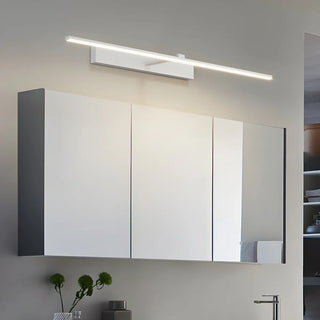 Bathroom Minimalist LED Strip Metal Wall Vanity Light Zawala Image - 4