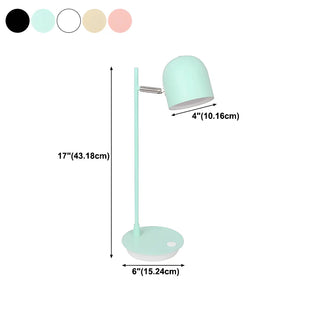 Minimalist Macaron Metal Dome Bedroom Night Table Lamp Zawala #size