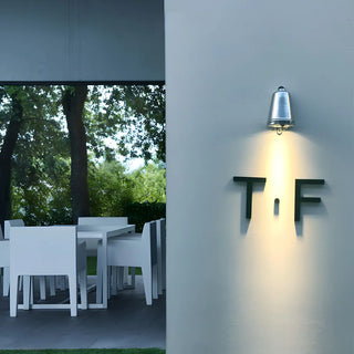 ZOWALA - Minimalist Chic Metal Outdoor Chrome Wall Light Black Image - 12