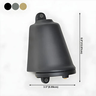 ZOWALA - Minimalist Chic Metal Outdoor Chrome Wall Light Black #size