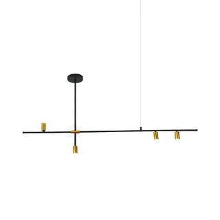 ZOWALA - Minimalist Metal Black Rectilinear Island Chandelier Image - 11