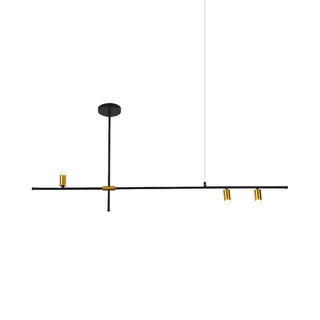 ZOWALA - Minimalist Metal Black Rectilinear Island Chandelier Image - 5