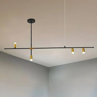 ZOWALA - Minimalist Metal Black Rectilinear Island Chandelier Image - 9