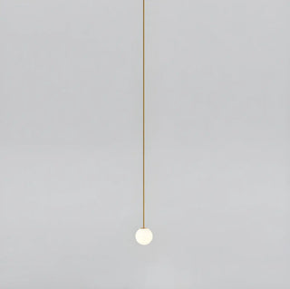 ZOWALA - Minimalist White Glass Ball Bedroom LED Pendant Light Image - 8