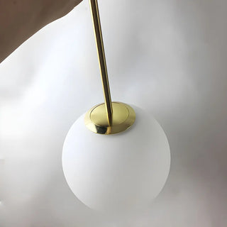 ZOWALA - Minimalist White Glass Ball Bedroom LED Pendant Light Image - 10