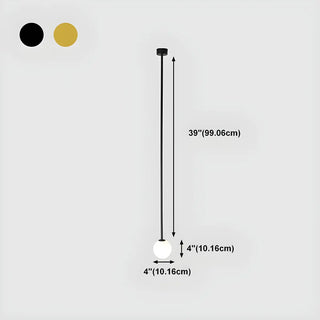 ZOWALA - Minimalist White Glass Ball Bedroom LED Pendant Light Image - 14