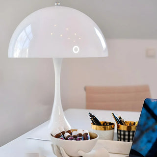 Modern White Minimalist Dome Metal Bedroom Table Lamp Zawala Image - 4