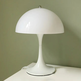 Modern White Minimalist Dome Metal Bedroom Table Lamp Zawala Image - 6