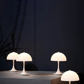 Modern White Minimalist Dome Metal Bedroom Table Lamp Zawala Image - 7