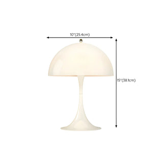 Modern White Minimalist Dome Metal Bedroom Table Lamp Zawala #size