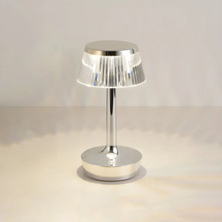 Stylish Unique Reflective Shade Wooden Base Table Lamp Zawala Image - 10