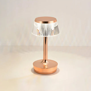 Stylish Unique Reflective Shade Wooden Base Table Lamp Zawala Image - 11
