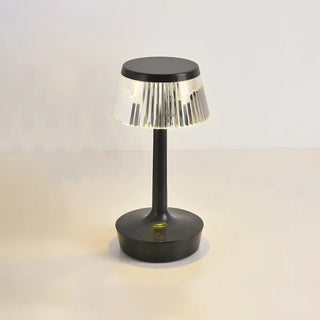 Stylish Unique Reflective Shade Wooden Base Table Lamp Zawala Image - 9