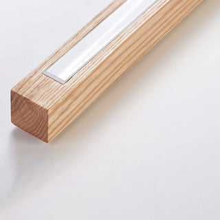 Minimalist Vertical Linear LED Wooden Floor Lamp Zawala Image - 9
