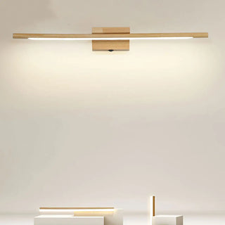 Minimalist Wooden Linear LED Bathroom Vanity Light  Zawala Image - 2
