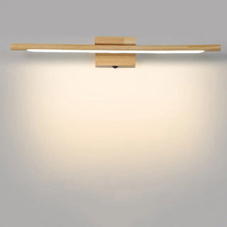Minimalist Wooden Linear LED Bathroom Vanity Light  Zawala Image - 3