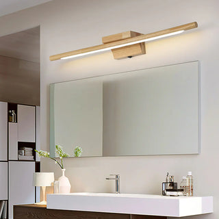 Minimalist Wooden Linear LED Bathroom Vanity Light  Zawala Image - 5