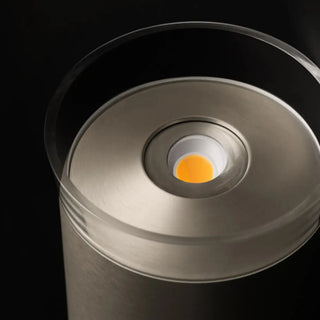 ZOWALA - Minimalist Nickel Cylinder Flush Mount Hallway Light Image - 10