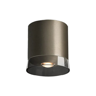 ZOWALA - Minimalist Nickel Cylinder Flush Mount Hallway Light Image - 6