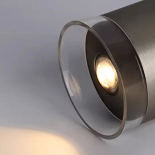 ZOWALA - Minimalist Nickel Cylinder Flush Mount Hallway Light Image - 9