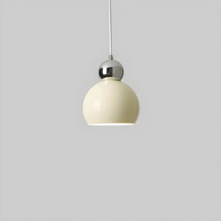 ZOWALA - Modern Minimalist Metal Beige Dome Bedroom Pendant Light Image - 7