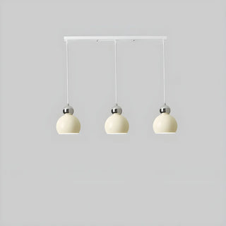 ZOWALA - Modern Minimalist Metal Beige Dome Bedroom Pendant Light Image - 9