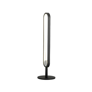 Minimalist Black Oval Metal Frame LED Table Lamp Zawala Image - 10
