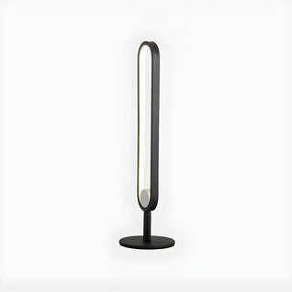 Minimalist Black Oval Metal Frame LED Table Lamp Zawala Image - 11