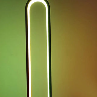 Minimalist Black Oval Metal Frame LED Table Lamp Zawala Image - 8