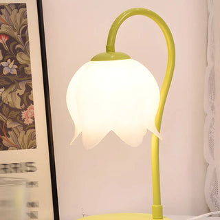 Modern Elegant Flower Bedroom Decor Metal Table Lamp Zawala Image - 10
