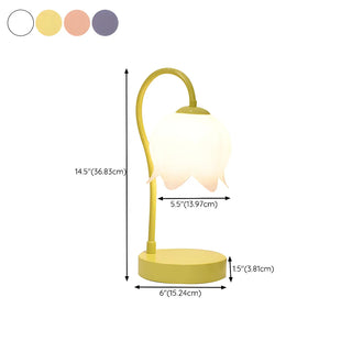Modern Elegant Flower Bedroom Decor Metal Table Lamp Zawala #size