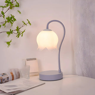 Modern Elegant Flower Bedroom Decor Metal Table Lamp Zawala Image - 3