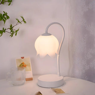 Modern Elegant Flower Bedroom Decor Metal Table Lamp Zawala Image - 4