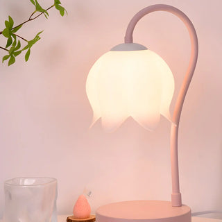 Modern Elegant Flower Bedroom Decor Metal Table Lamp Zawala Image - 5