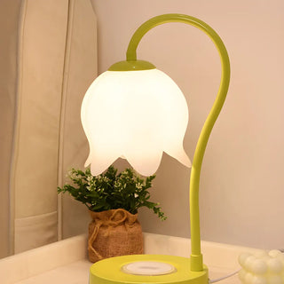 Modern Elegant Flower Bedroom Decor Metal Table Lamp Zawala Image - 6