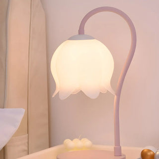 Modern Elegant Flower Bedroom Decor Metal Table Lamp Zawala Image - 8