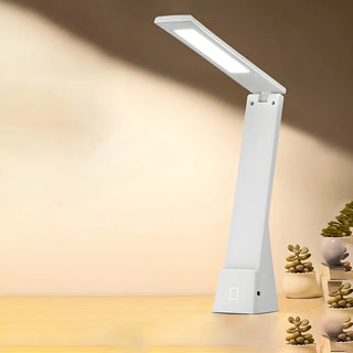 Modern Minimalist White Adjustable LED Table Lamp Zawala Image - 2