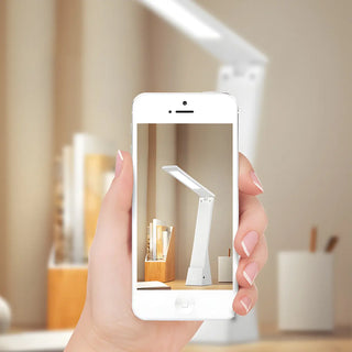 Modern Minimalist White Adjustable LED Table Lamp Zawala Image - 3