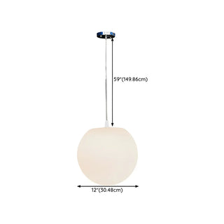 ZOWALA - Modern Minimalist Restaurant White Globe Pendant Light Image - 17