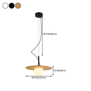 ZOWALA - Minimalist Globe Wood Dining Room Mini Pendant Light #size