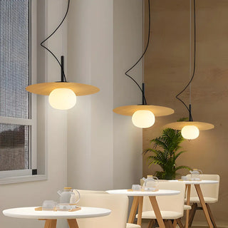 ZOWALA - Minimalist Globe Wood Dining Room Mini Pendant Light Image - 2